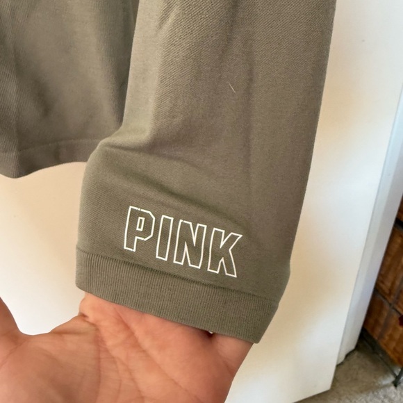 PINK by Victoria’s Secret Olive Green Mesh Seamless Cardigan with Mesh Size M - Picture 4 of 6